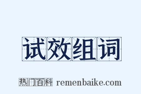 试效组词是什么意思的图片